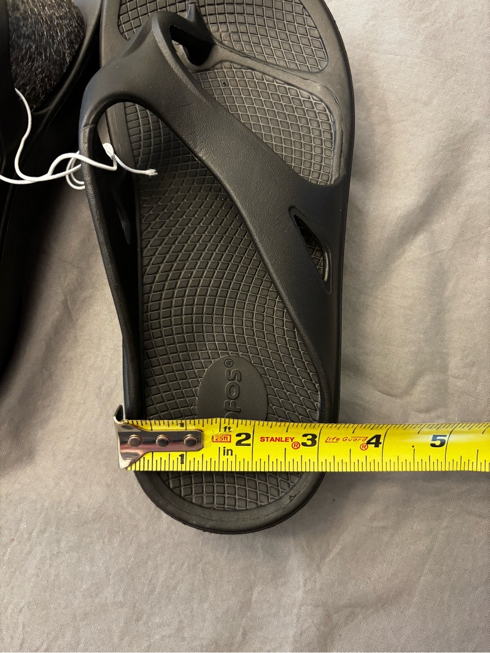 OOFOS Women's Black Thong Sandals Women’s Size 7, Men’s 5, EU 38 Slip On Comfort - Picture 9 of 10